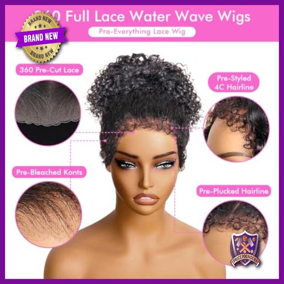 360 Lace Front Human Hair Wig Glueless Pre Cut HD Lace 22 Inch main image 5
